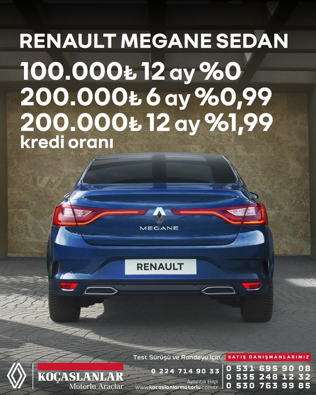 Renault Megane Sedan Kredi Kampanyası